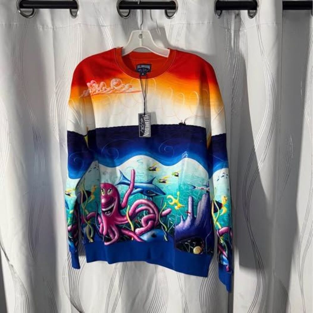 Vilebrequin x Kenny Scharf Octopus Print Sweatshirt Size M